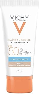 Vichy V Capital Soileil Hydra-Matte FPS50 2.0 - Protetor Solar Facial com Cor 30g