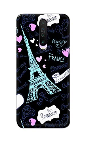 Image of PRINTFIDAA Lovers Famous Place Eiffel Tower in Paris Printed Designer Hard Back Case Cover for Xiaomi Poco X2 / Redmi K30 -(TI) MVN1003
