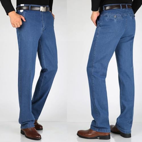 JettJeans Men's High Waist Straight Fit Stretch Jeans, Men's High Waist Straight fit Jeans Fashion Denim Pants4