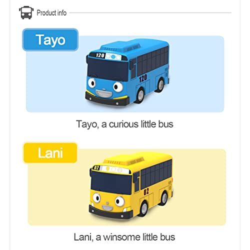 Tayo And Friends Mini Bus Set - Toys For Kids Rogi Tayo Gani Lani (4Pcs) #TOP6