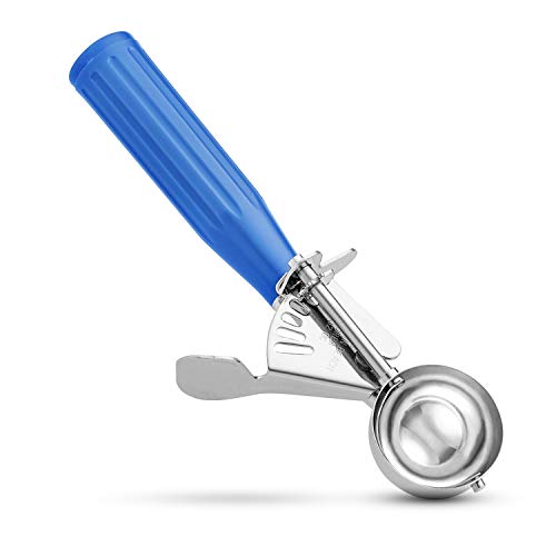 Iadong Eisportionierer, 304 Edelstahl EIS Löffel mit Auslösen &Bequemer Griff Cupcake Löffel für Obst, Wasser Melone Scoop