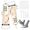 Pegamento para calcetines impermeable transparente de 3.4 fl oz, adhesivo antideslizante lavable con boquilla de precisión para calcetines antideslizantes, alfombras, tapetes y mantas