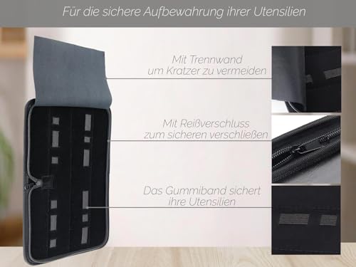 Haarschneider Friseurtasche als Werkzeugtasche - Kleiner Organizer Scherentasche für Friseure Aufbewahrungsbox für Friseur Zubehör Friseurbedarf Maniküre Pediküre Etui mit Reißverschluss