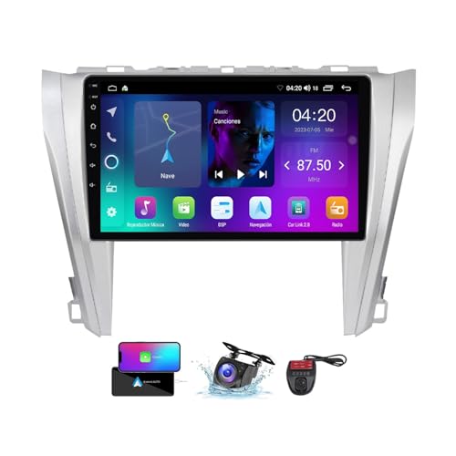 Autoradio Android 13 pour Toyota Camry 2014-2017 avec écran QLED tactile 10 pouces