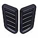 FFLY Custom Chrome Plated Decorative Air Flow Intake Turbo Bonnet Hood Side Vent Grille Cover Self-Adhesive Stick On Your Car (Black)
