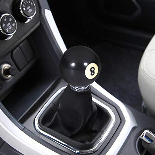 Arenbel Polished 8 Ball Manual Gear Stick Handle Shift Round Automatic Shifter Lever Knob Fit Most Auto Mt Cars, Black #TOP3