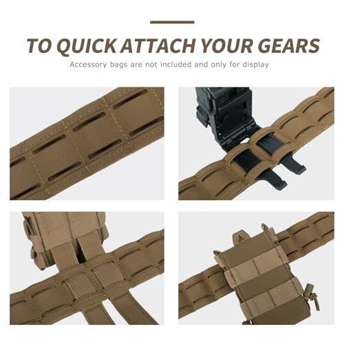 Image of YAKEDA Tactical Battle Belt-Quick-Release Rigger Men's Belts Airsoft Nylon Inner & Outer Anti-slip Belt