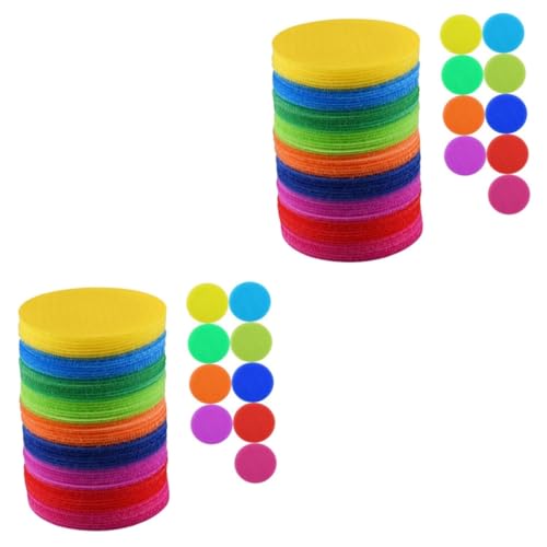 Ciieeo 100 Peças Adesivos De Marca Para Tapete Circular Marcadores De Carpete Coloridos Manchas De C