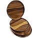 RoRo Round Wood Serving Plates/Chargers, Set of 4