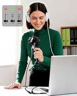 USB C Microphone Adapter, Type C to 2 TRS 3.5mm Headphone and Microphone Splitter for Dual-Plug PC Gaming Headset Compatible with iPhone 17/16/15, iPad Pro/Air,MacBook,Pixel,Galaxy S26/S25/S24/S23