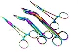 CynaMed German Nurses Doctor Lister Bandage Scissors 7.25" +5.5" + HEMOSTAT Forceps Str +Cvd 5.5" Mu