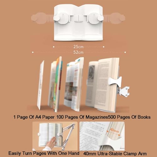 Estante vertical de lectura de libros ajustable y plegable para suelo 6