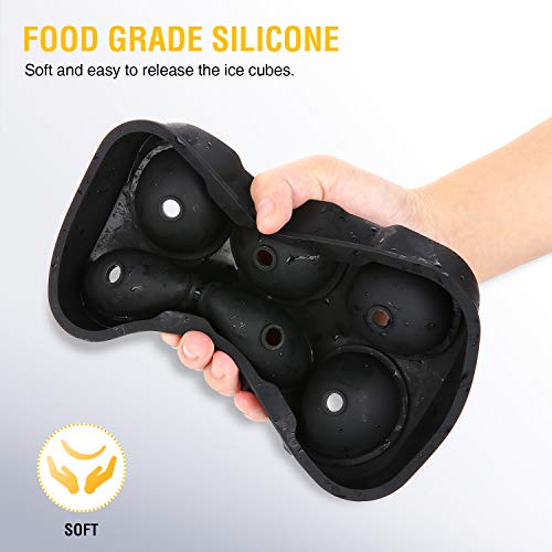 Rechishre Ice Cube Trays Silicone, Sphere Ice Ball Maker With Lid For Whiskey And Cocktails & Bourbon, Reusable And Bpa Free 1 Pack #TOP2