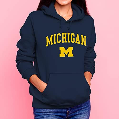 UGP Campus Apparel AH03 - Michigan Wolverines Arch Logo Hoodie - Large - Navy - 2