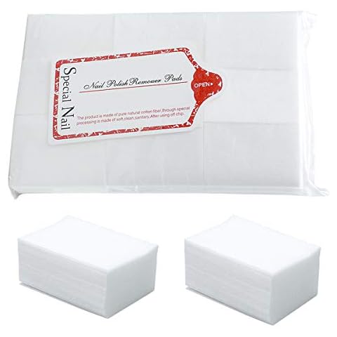 400 Stück Fusselfrei Nagellackentferner Wattepads, Nagel Zelletten Nail Art Wipes Tücher, Nagel Wischen Baumwolle Pads Cover