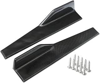 Universal Side Skirts Car Rear Bumper Diffuser Lip Spoiler (Carbon Fiber) | Protector Car Fender Side Vents For Body Kit Spoilers Splitter Side Skirts Exterior Decoration Trim Kit Anti-Scratch