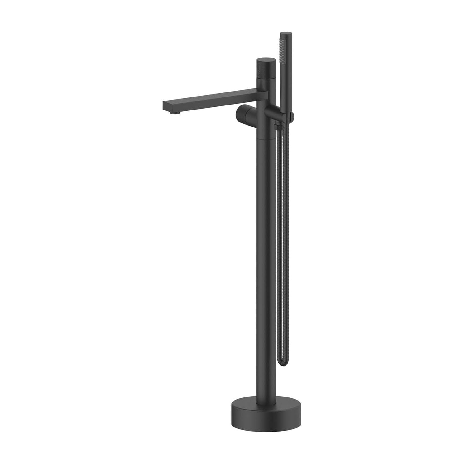 KUNYOS Freestanding Bathtub with Hand Shower 360° Rotation 2 Modes Shower Faucet for Bathroom,Black