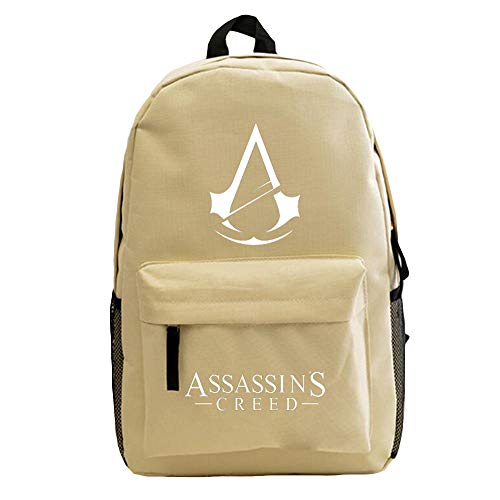 Unisex Assassin Creed Paquete de Asalto al Aire Libre Deporte Mochila de Lona Portátil