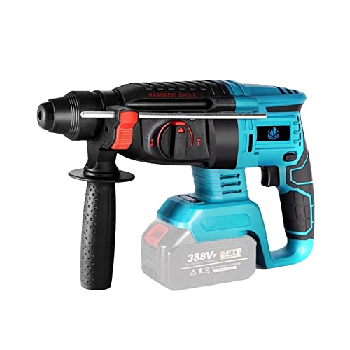 TEMSOOM 18 V bürstenloser Elektrohammer 1000 U/min 4 Funktionen rotierende elektrische Schlagbohrmaschine kompatibel mit… – Bild 3