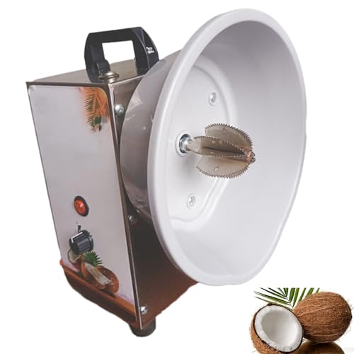 Rallador De Coco Eléctrico, Raspador De Coco De Acero Inoxidable, Patas Amortiguadoras, Grosor Uniforme De La Ralladura, Velocidad Ajustable, Apto Para Restaurantes/Preprocesamiento De Coco