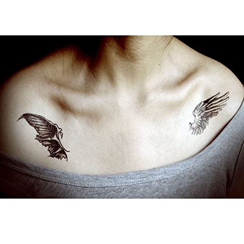 3 Pieces Cool Angel Demon Wings Body Tattoo Stickers Fake Temporary Tattoos For Women Men #TOP1