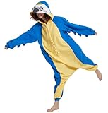 SAMGU Adult Parrot Onesie Halloween Christmas Animal Cosplay Costume One Piece Pajamas for Men Women Small