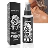 Long-Lasting Silver Hair and Body Glitter Spray, 100ml Shimmer for Face, Multi-Purpose Party and Makeup