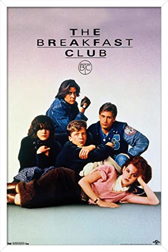 Poster The Breakfast Club encadré blanc fini les affiches plissées
