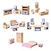 Melissa & Doug Wooden Multi-Level Dollhouse Wooden Multi-Story Pretend Play Dollhouse for Kids