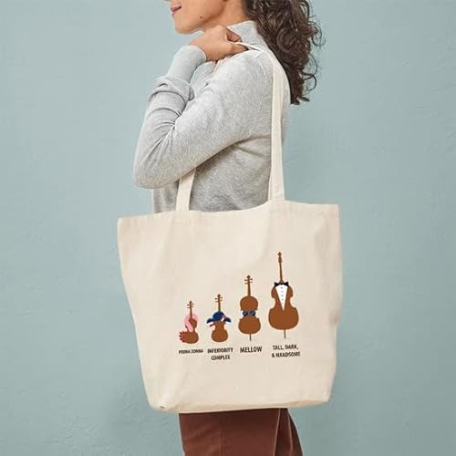 Cafepress Funny Orchestra String Instruments Tote Bag Natural Canvas Tote Bag, Reusable Shopping Bag #TOP2