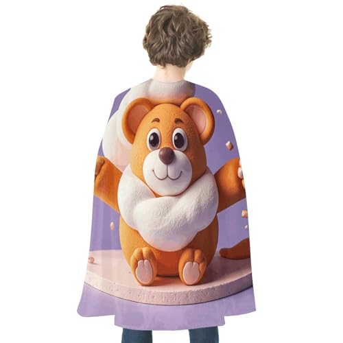 Cape en coton imprimé animal mignon taille unique adulte pour cosplay et soirées déguisées