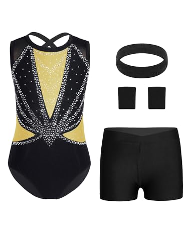 Ensemble danse fille short et haut extensible de gym
