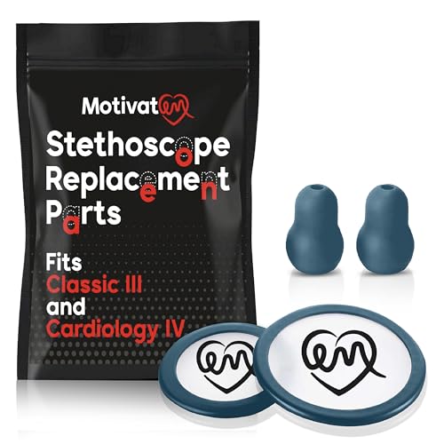 MotivatEM Stethoscope Replacement Part Kit for Littman Stethoscope Classic 3, Cardiology 3 & Cardiology 4 - Fits Classic III, Cardiology III & IV (Carribean Blue) by MotivatEM - Used condition - US$17.97