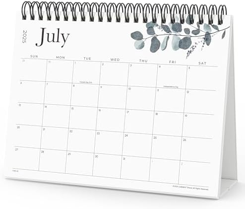 Cabbrix Mini-Wandkalender 2025-2026 – 15,2x22,9 Cm, Vertikal, Mit Haken, Von Juli 2025 Bis Dezember 2026