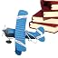 Small Blue Airplane Ornament
