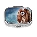 Produktbild Zeichnung Hund Cavalier King Charles Spaniel Kleine Pille Fall Damen Pillendose Tablet Halter Wallet Organizer Fall Für Tasche Oder Geldbörse