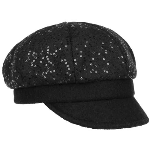 Casquette gavroche femme hiver à paillettes avec visière