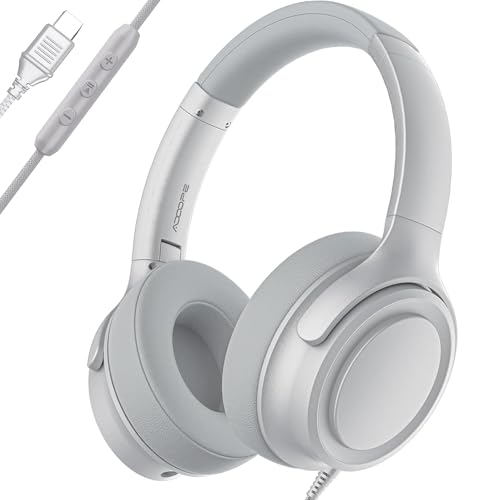 ADOOPE Wired Over-Ear Headphones with USB C Connector, Hi-Fi Stereo Sound, Noise-Isolating Ear Cups, Comfortable Fit for USB C Devices (Silver, No Bag) by ADOOPE - Used condition - US$16.16