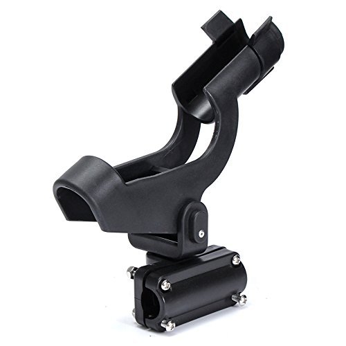Hiumi Adjustable Rotatable Plastic Fishing Rod 3 Mount Rack Holder Bracket Boat Canoeing Rowing Mount Kit Kayak Side Rod Holder (1)