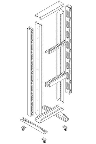 Raising Electronics 42 U Vertical Steel Cable Manager For Servers Racks Cabinets One Piece #TOP2