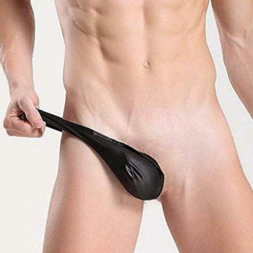 Badbom One Thong Underwear Half Sexy Side Bikini Bulge Briefs Jockstrap Thong Men Pouch Boyshorts Panties For Women Black, 5X-Large #TOP1