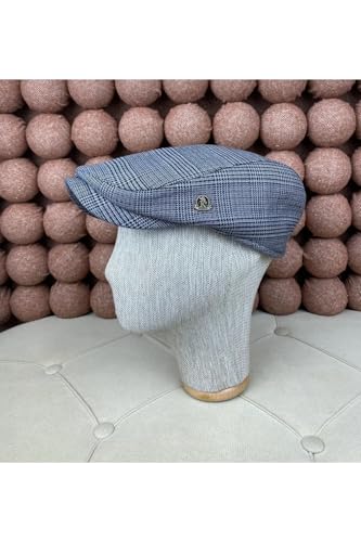 Casquette plate homme gris bleu Karnas chapeau automne taille unique - 2