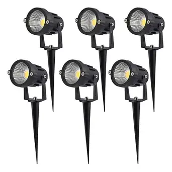 VIKTOP 5W IP65 Waterproof Light Decor LED Warm White Spot Light for Yard Trees & Garden | Diwali Lights for Decoration for Home | Aluminium Rustproof Spike Light for Outdoor (Set of 6)