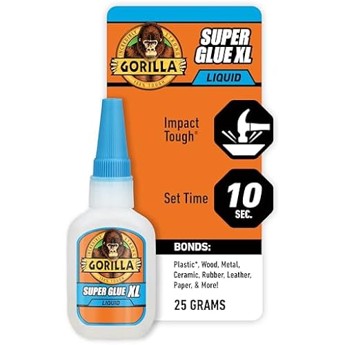 Gorilla Super Glue XL, Clear, All Purpose, 25 g