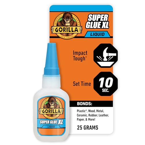 Gorilla Super Glue XL, Clear, 25g, Fast Setting