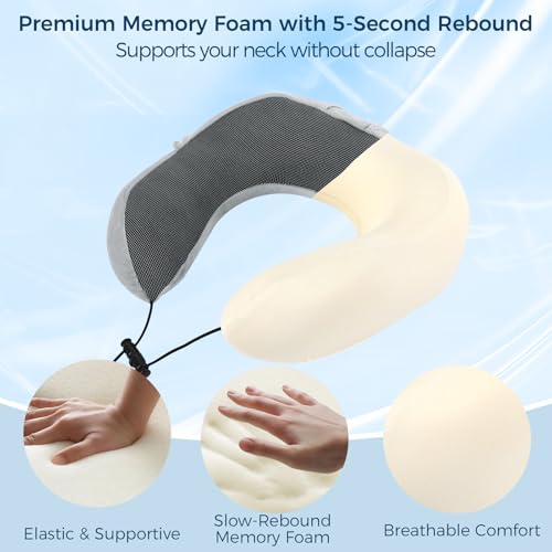 Almohada corporal memory foam con capucha ajustable miniatura 5