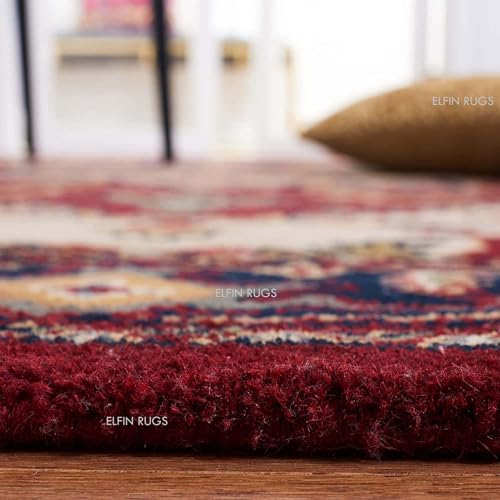 Image of 5x7 Ft Woolen Area Rug - Thick Traditional Hand-Tufted Carpet for Modern Bedrooms & Living Spaces