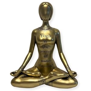 Golden Ceramic Yoga Meditation Spiritual...