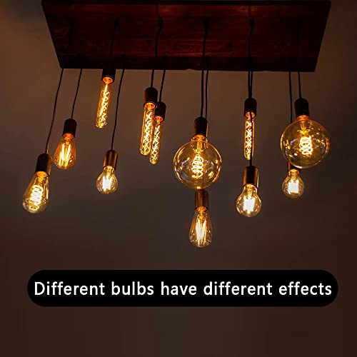 Glw 10 Arms Ceiling Spider Lamp Light Antique Classic Ajustable Diy Pendant Lighting For Dining Room Table E26 Retro Chandelier Modern Dining Hall Bedroom Hotel Lamp(Each With 67" Wire) #TOP3