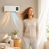 Klimaanlage Tragbar, Kühlung und Heizung, Ganzjähriges Komfort-Accessoire für Zuhause, Modernes Designelement für Luftzirkulation, Ohne Bohren, Platzsparend – Ansicht 7